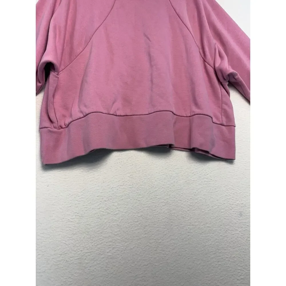 Nike Sportswear Pink Crew Neck Sweatshirt Graphic Print Women XL crop athletic